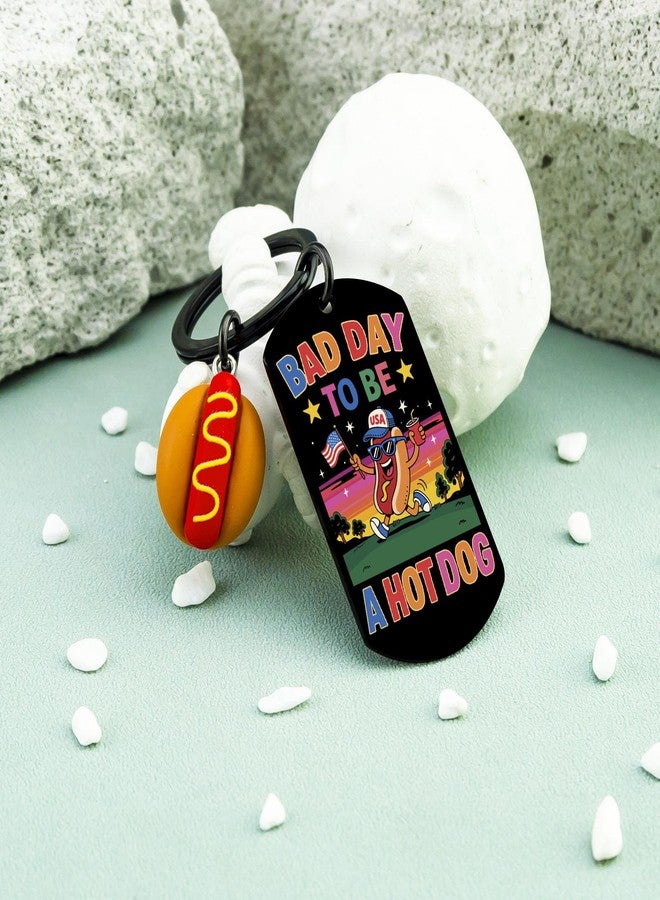 AOBIURV Funny White Elephant Gifts For Adults Hot Dog Gifts Funny Hot Dogs Keychain Bag Charm for Women Men Gag Gift 4th Of July Accessories for Children Adult Student Keychain - Image 5